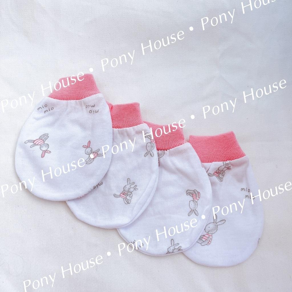 Bao Tay Mio - Set 2 Đôi Bao Tay Miomio Chất Cotton Mềm Mịn Cho Bé Sơ Sinh, Bé Trai, Bé Gái