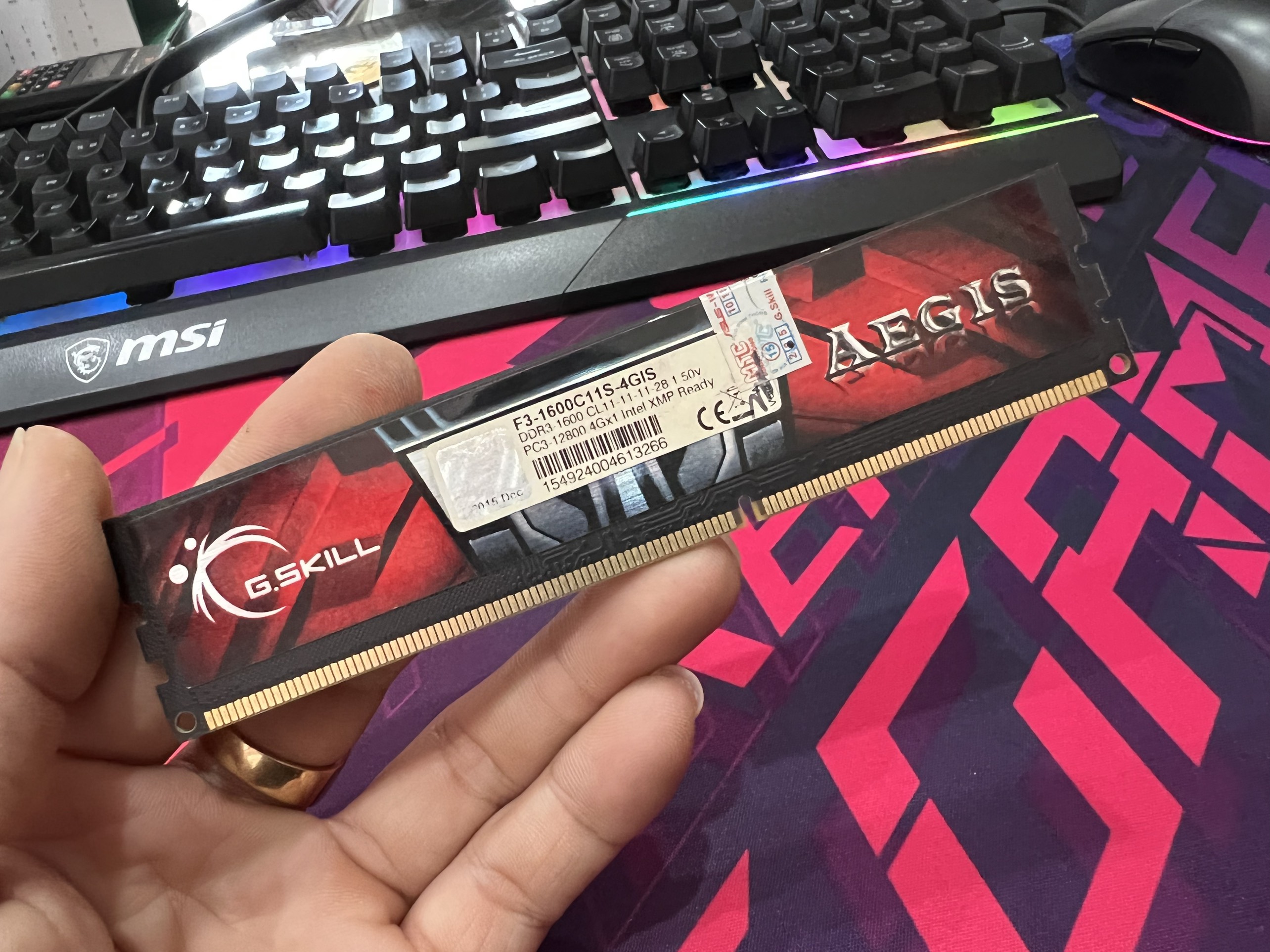 Ram PC G.SKILL Aegis 4GB 1600MHz DDR3 F3-1600C11S-4GIS - Hàng chính hãng