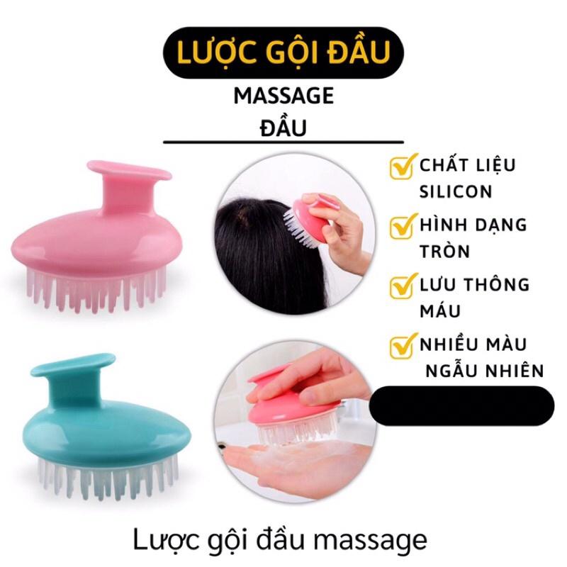 Lược gội đầu massage thư giãn gai tròn thông minh