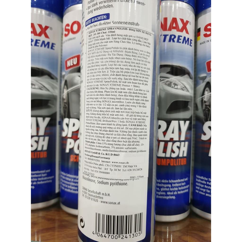 Dung dịch đánh bóng sơn xe dạng bọt Sonax Xtreme Spray Polish 241300-320ml