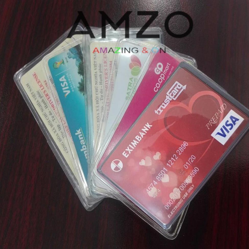 Túi đựng thẻ căn cước công dân, bằng lái xe, ATM, Card visit, CMND (trong suốt) AMZO