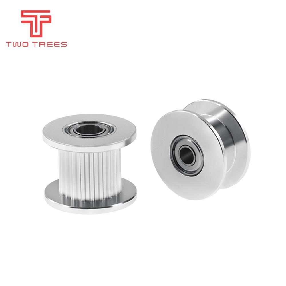 GT2 Loại Thụ Động Bánh Xe Đồng Bộ 16/20 Răng Răng Nhôm Thời Gian Ổ Ròng Rọc Cho Máy In 3D Gear Idler Ròng Rọc Rộng 6Mm/10Mm