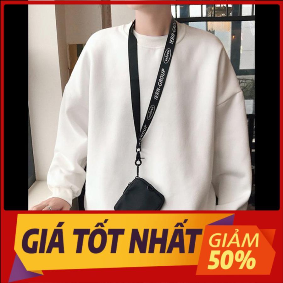 Áo Nỉ Chui Trơn Màu Trắng