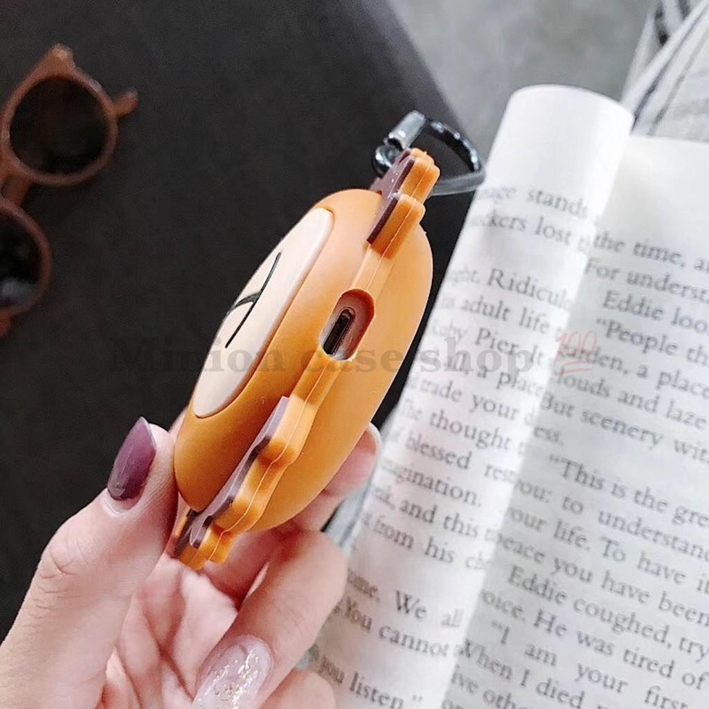 Bao Case Ốp dành cho airpod 1 và 2, tai nghe bluetooth i11,i12, i100, i9s... silicon 3D sử tử vàng cao cấp