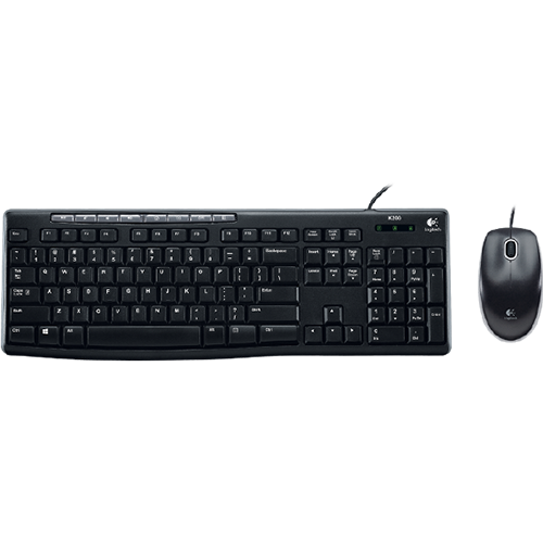 Combo chuột và bàn phím có dây Logitech MK200 - Hàng chính hãng