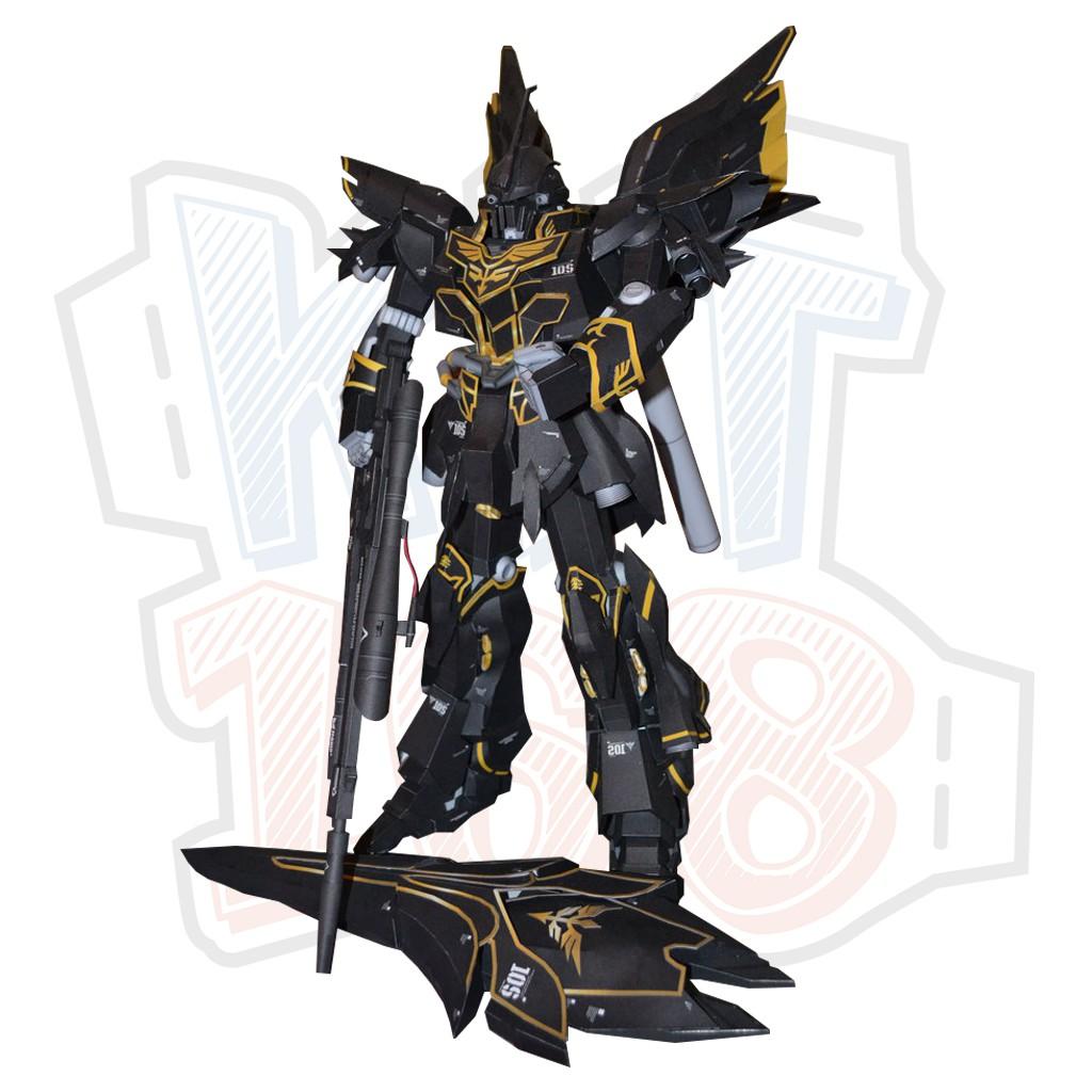 Mô hình giấy Gundam Robot MSN-06S Sinanju (Black) – Size 38cm