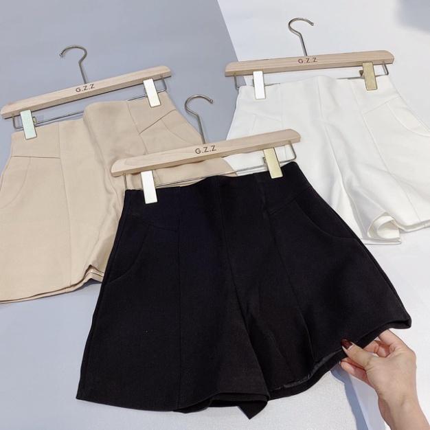 QUẦN SHORT nữ cạp cao chất tuyết mưa ulzzang nữ tính, mầu đen, trắng, be, nâu tây, cocoland