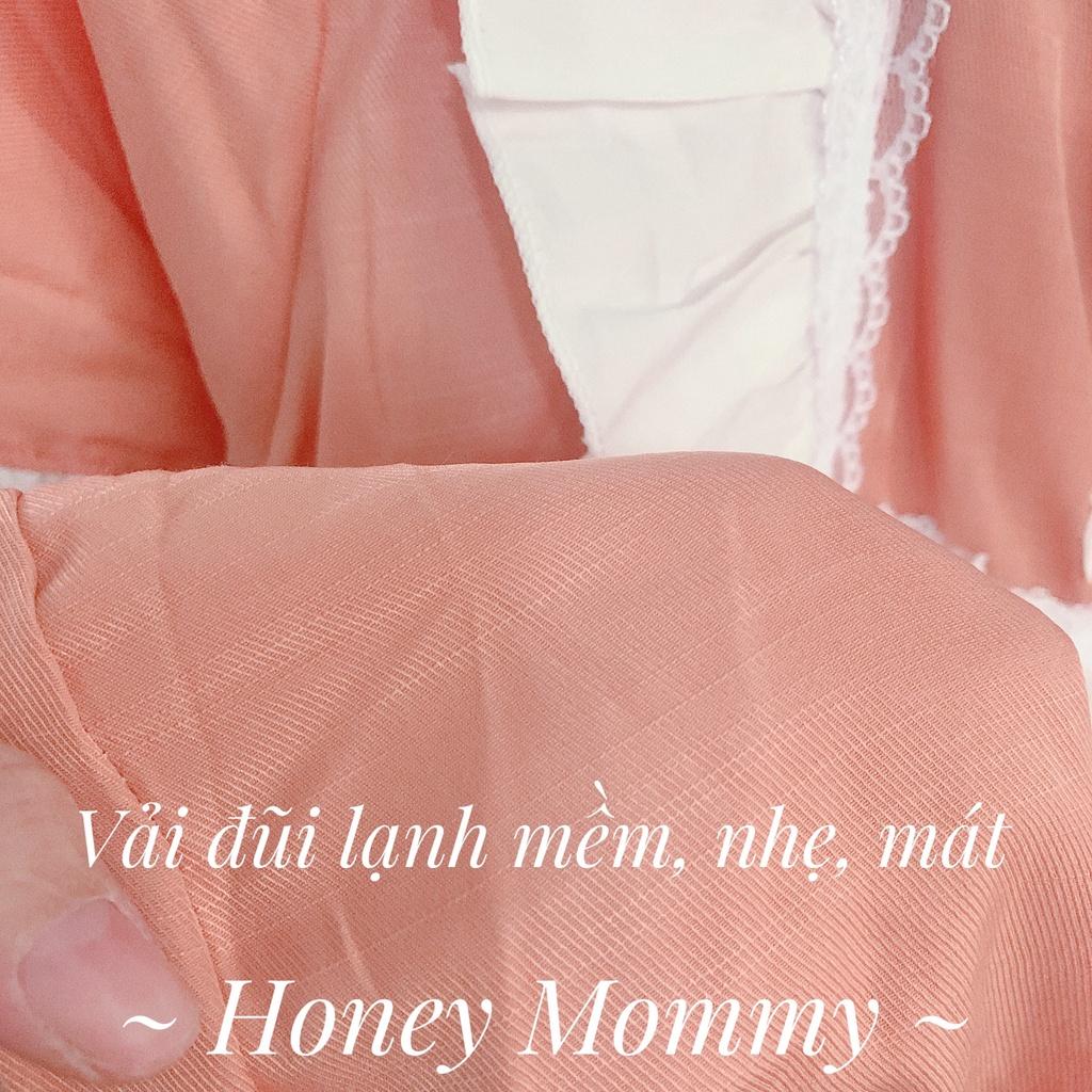 Bộ Bầu Và Sau Sinh Mùa Hè Quần Ngố Có Khóa Cho Con Bú Thiết Kế Đẹp Xinh Xắn HT4642 Honey Mommy