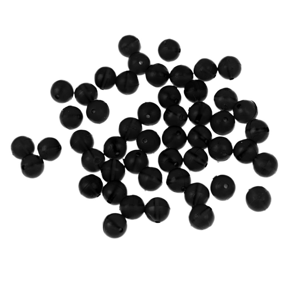 50x Carp Fishing Rubber Beads Terminal End Tackle Accessories