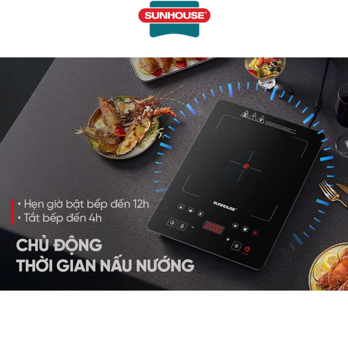 Bếp hồng ngoại cảm ứng Sunhouse SHD6006A - Hàng Chính Hãng