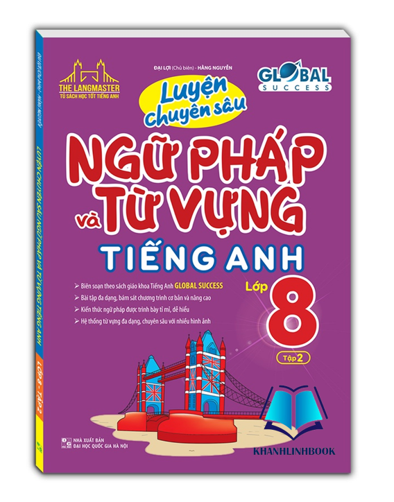 Sách - Combo 2c - GLOBAL SUCCESS - Luyện chuyên sâu ngữ pháp và từ vựng tiếng anh lớp 8