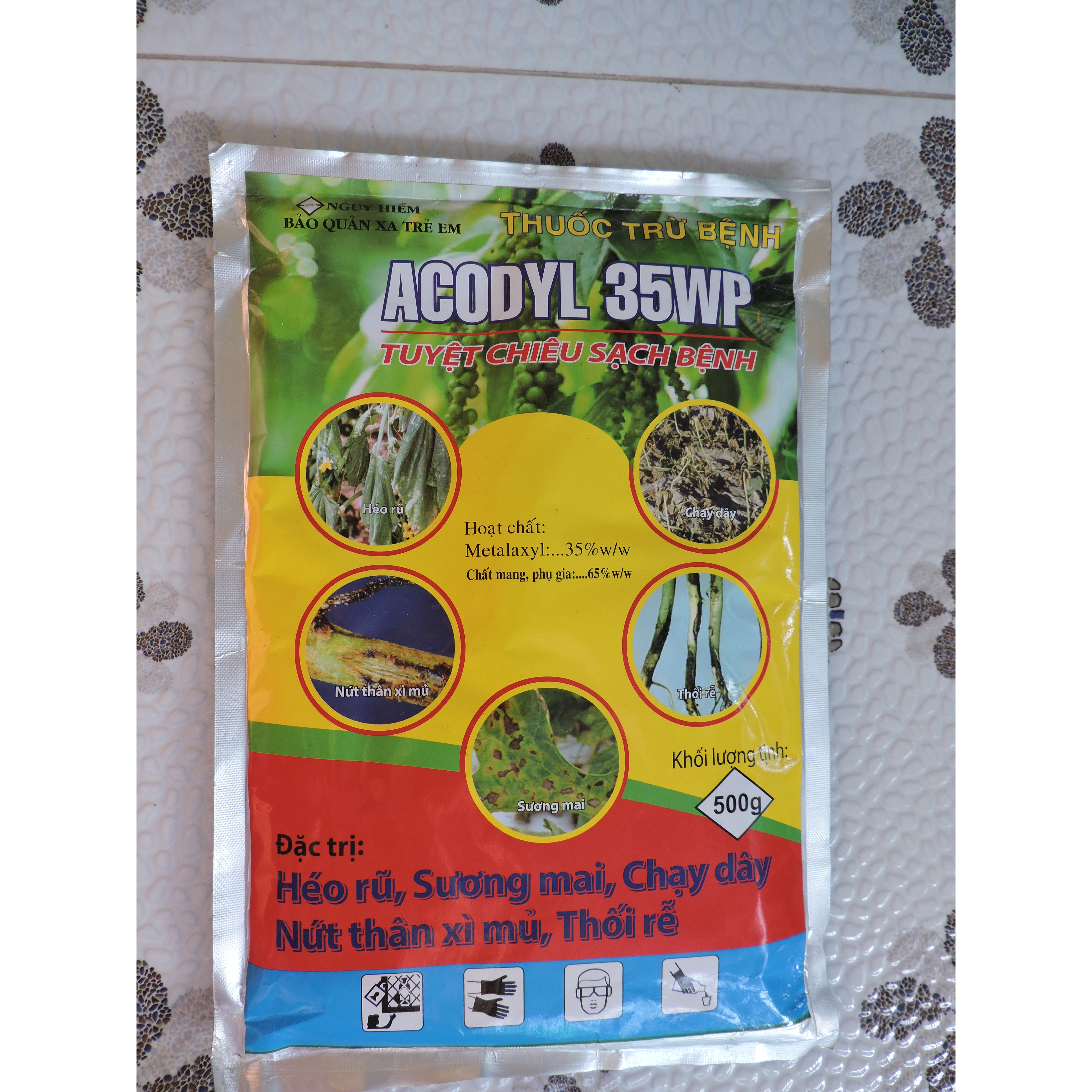 Thuốc Trừ Bệnh ACODYL 35WP Tuyệt Chiêu Sạch Bệnh, Trừ Héo rủ,  Nứt Thân Xì Mủ, Chạy dây, Sương Mai, Thối Rễ