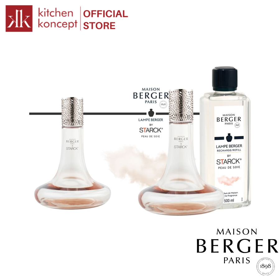 MAISON BERGER - Bộ Đèn Xông Tinh Dầu Starck Rose - 2 Món - 380ml