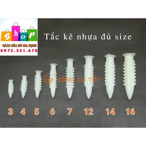 Combo 100 chiếc tắc kê nhựa nở nhựa các loại
