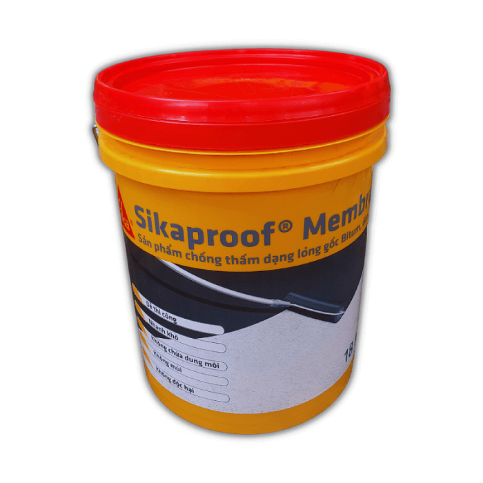 Sikaproof Membrane - Thùng 6kg - Sơn chống thấm gốc Bitum
