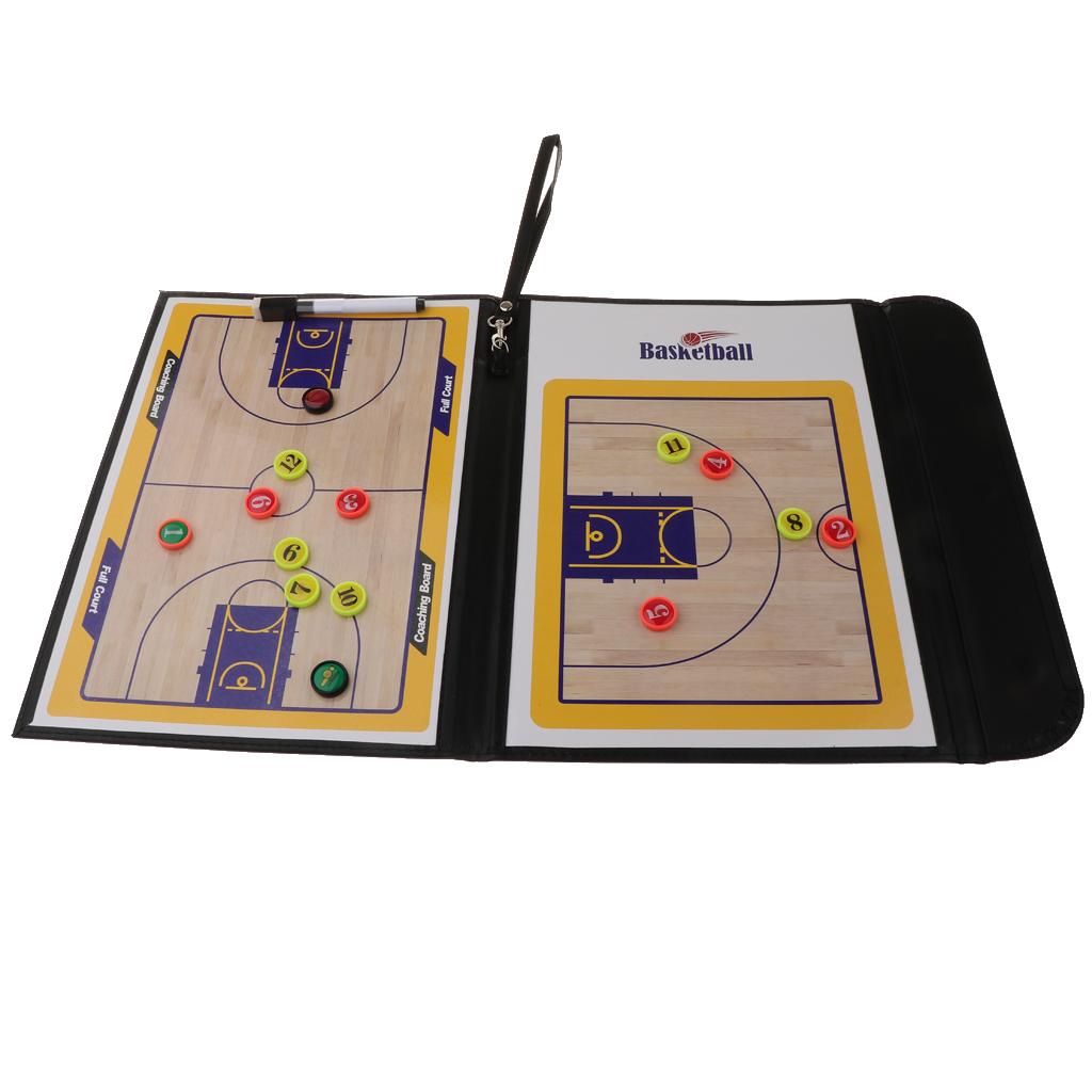 Sports Dry Erase Board for Coaching - Whiteboards for Strategizing, Techniques, Plays - 2-Sided Boards with Clip, Multi-Sport