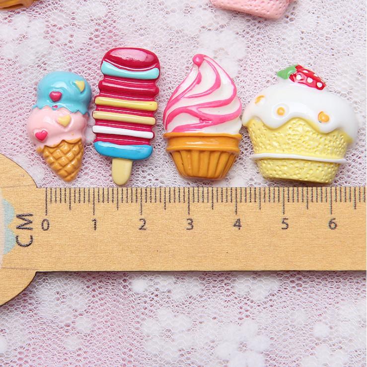 Chuyên Charm * Charm mô hình kem các loại thích hợp trang trí vỏ điện thoại, dán nam châm đính tủ lạnh, DIY