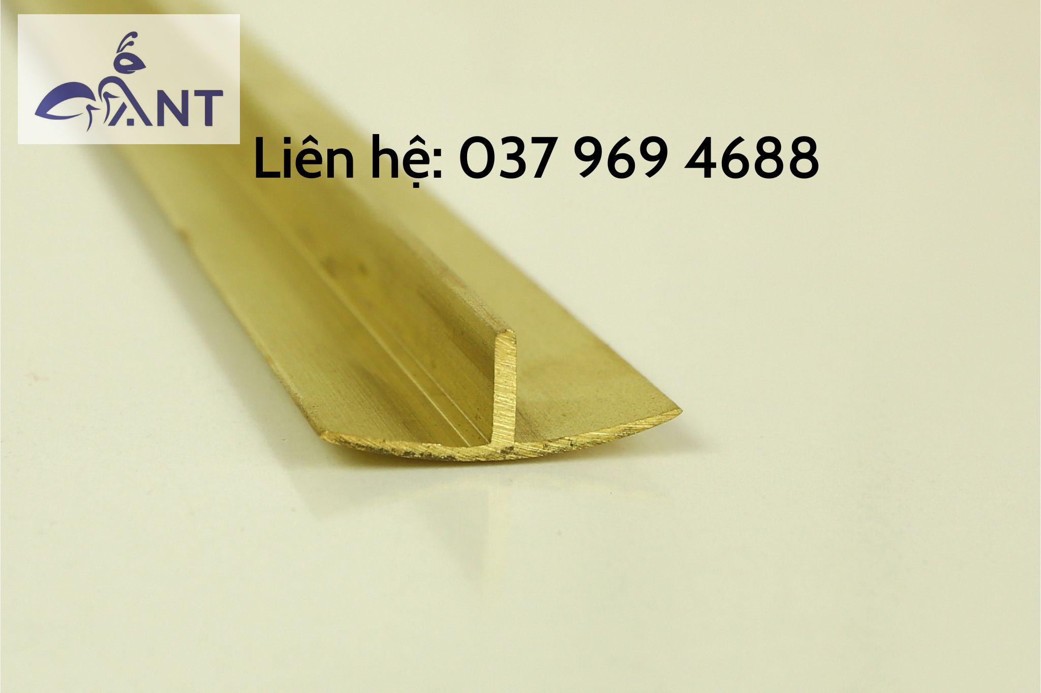 Nẹp đồng t15 mặt trơn cong, nẹp chữ t đồng, dùng trang trí nhà cửa, 1 thanh dài 4m, giá tính theo mét