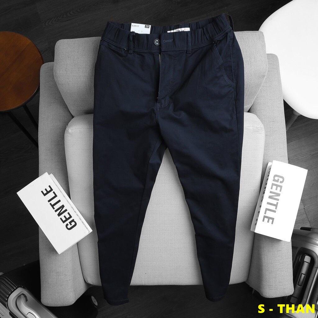 Quần dài kaki nam lưng thun co giãn form slimfit 5 màu