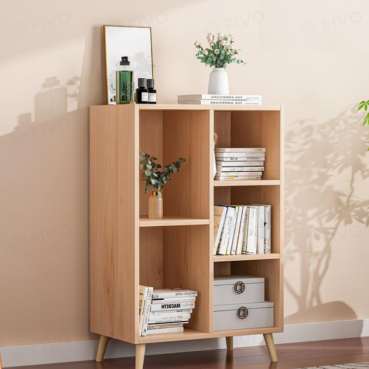 Tủ Kệ Sách Gỗ Đa Tầng 4 Chân Cao Cấp FIVO Mẫu FB60 Nội Thất Lắp Ráp Đơn Giản, Nhiều Ngăn Rộng Rãi