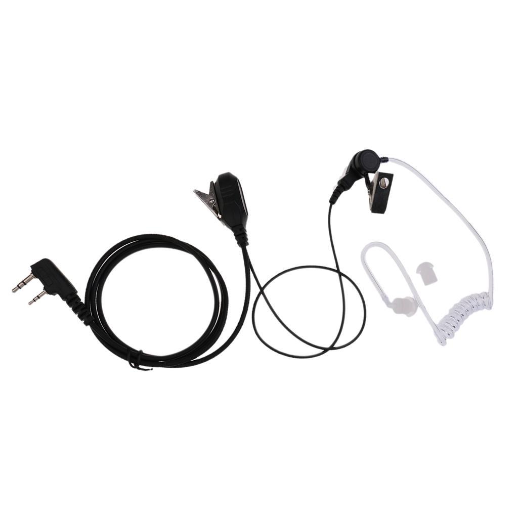 2-pin Covert Acoustic Tube Earpiece Headset for Kenwood Wouxun Baofeng