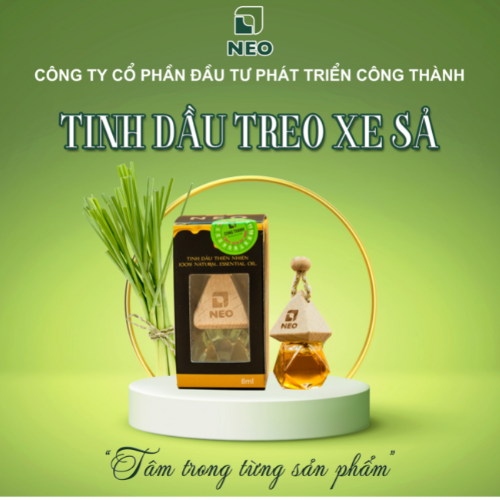 Tinh dầu Treo Sả NEO - Chuyên dùng treo xe Ô tô, Phòng ngủ, Treo tủ quần áo, nhà vệ sinh nguyên chất từ thiên nhiên tự tỏa hương, khử mùi hiệu quả 8ml