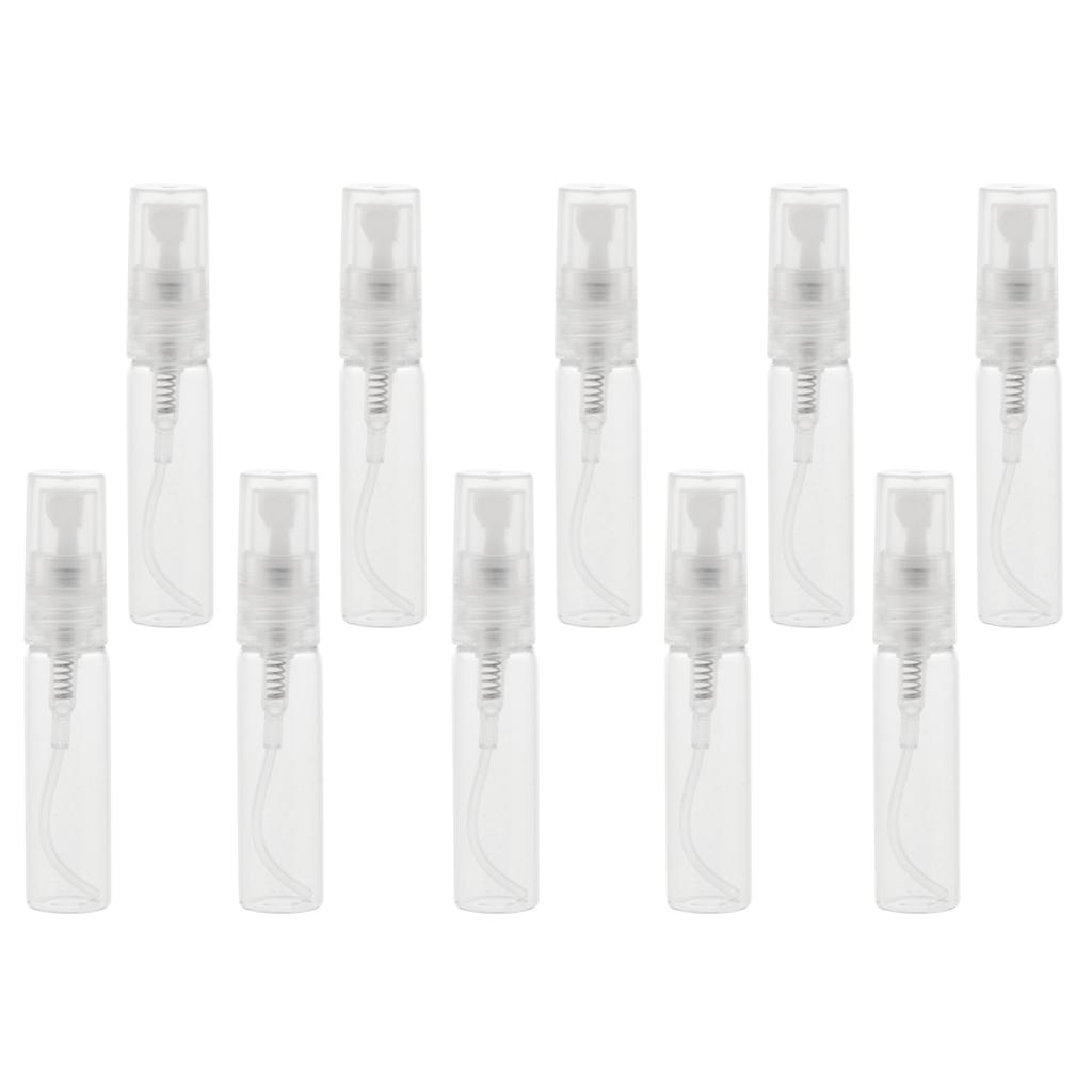 3x10Pcs Glass Perfume Empty Bottle Pump Sprayer Refillable Travel 5ml