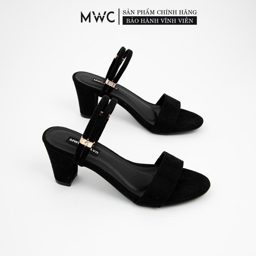Giày Cao Gót thời trang MWC giày sandal cao gót quai ngang đơn giản NUCG- 3546