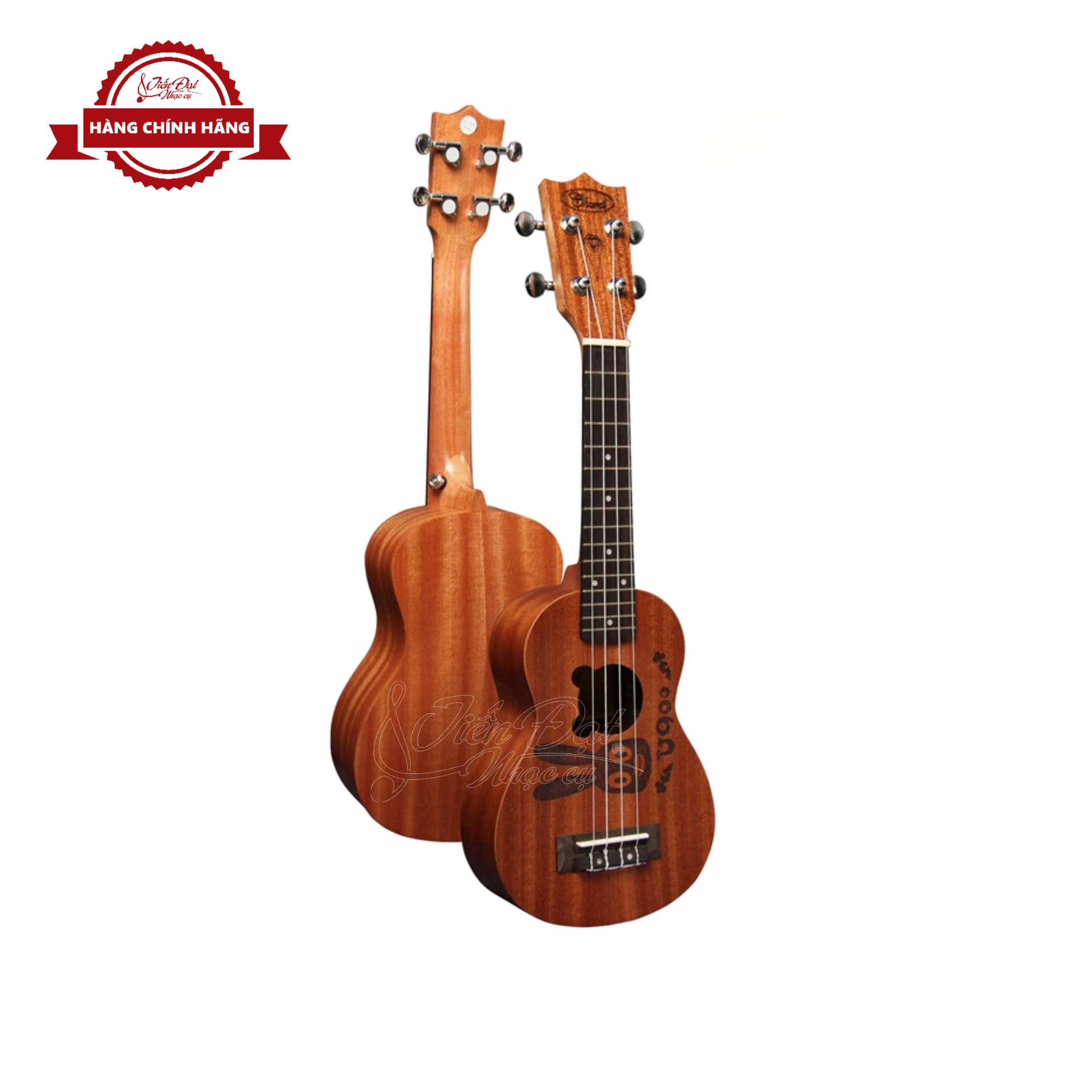 Đàn Ukulele Soprano Chard U-21CT, Mặt Đàn Gỗ Gụ, Nhỏ Gọn