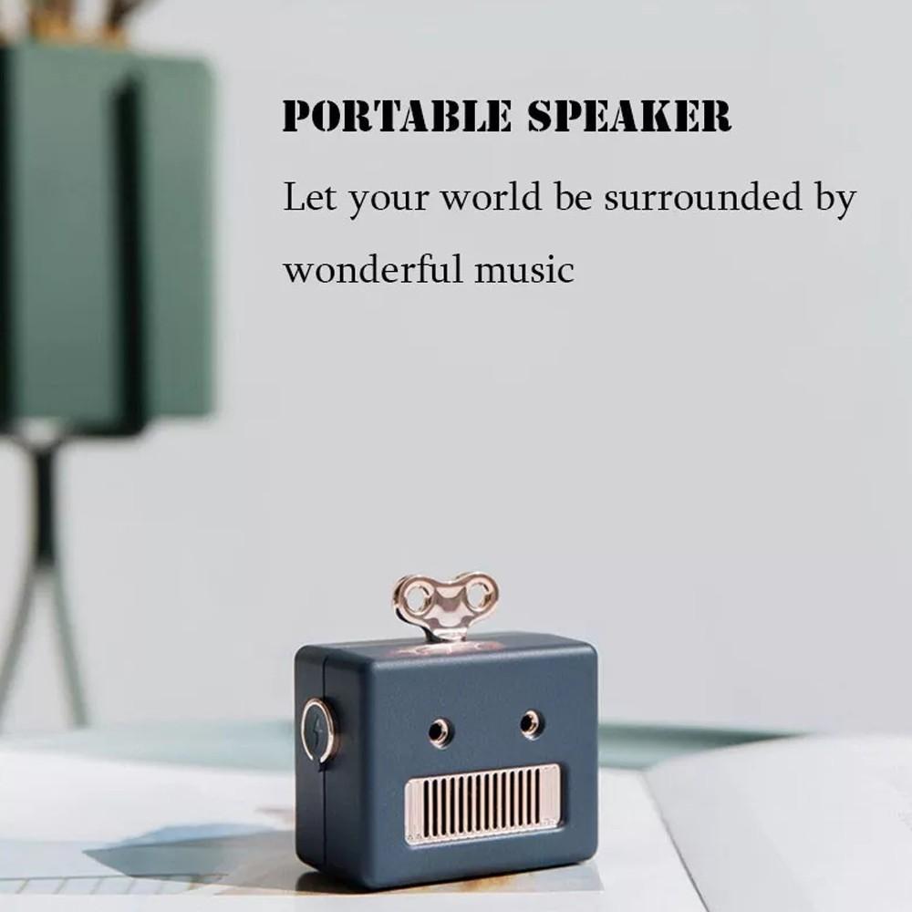 Loa 3Life Mini hình rô bốt hoạt hình âm thanh trầm kết nối bluetooth có mic dùng cho cuộc gọi rảnh tay Hàng nhập khẩu