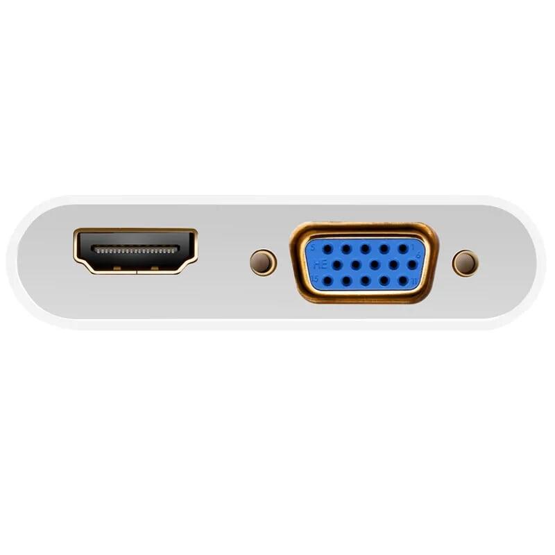 Ugreen UG40743MM136TK Màu Trắng Bộ chuyển Mini HDMI sang VGA + HDMI - HÀNG CHÍNH HÃNG