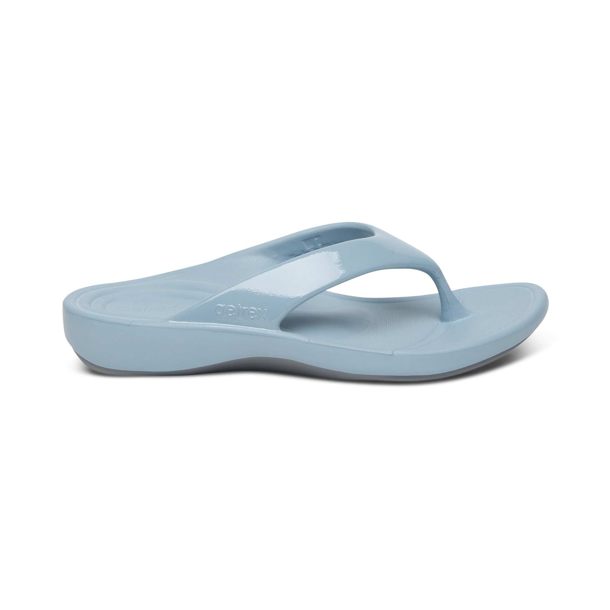 Dép xỏ ngón sức khỏe nữ Aetrex Maui Blue - dép kẹp đệm vòm chống đau chân, không thấm nước