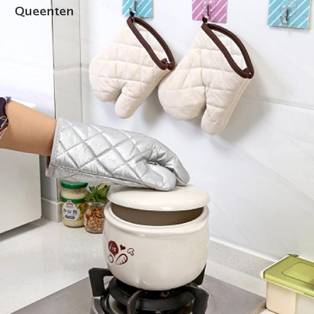 Queenten 1Pc Heat Resistant Gloves Kitchen Pot Holders Cooking Oven Mitts Gripping  VN