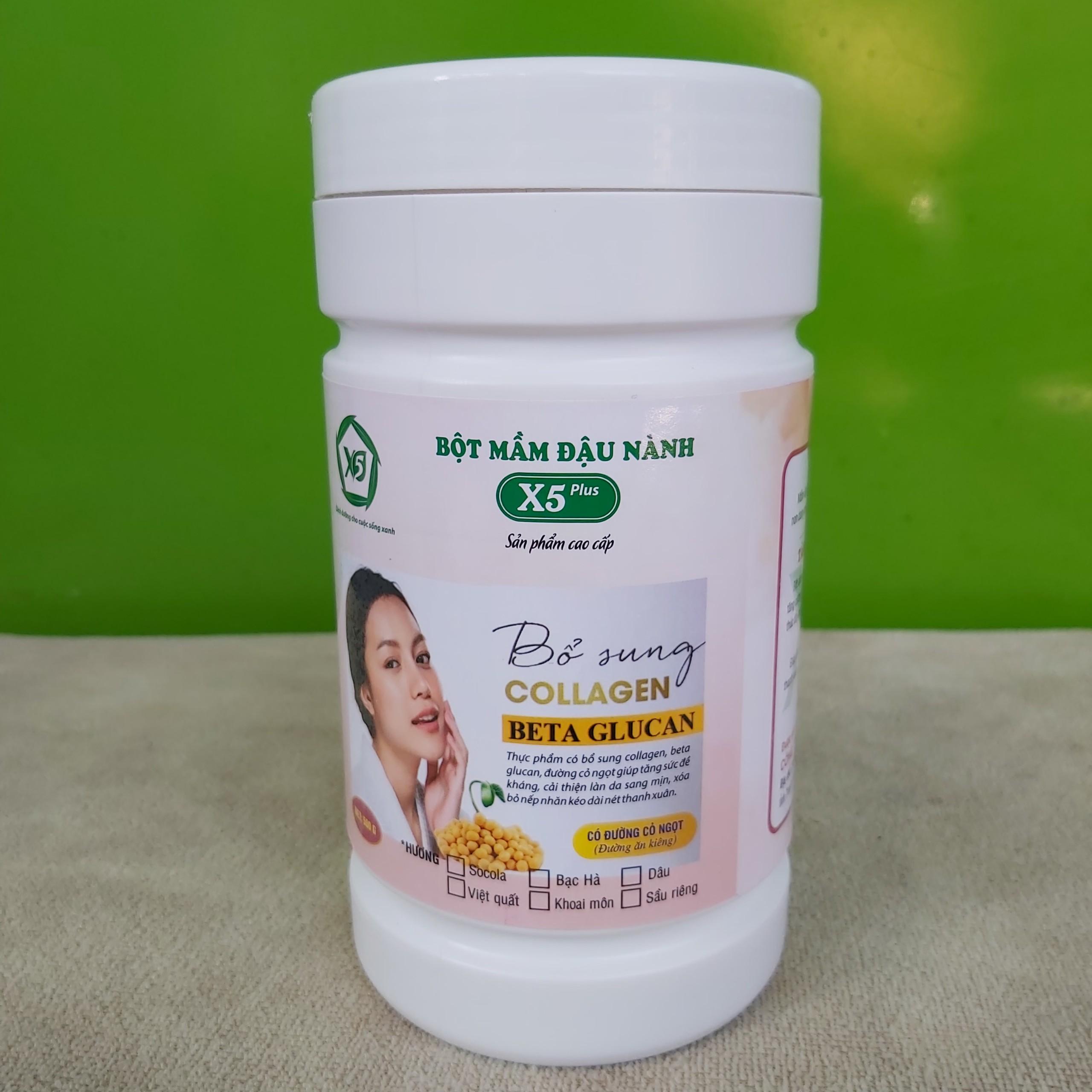 Combo 2 Hộp Bột Mầm Đậu Nành X5 Có Bổ Sung Collagen, Betaglucan