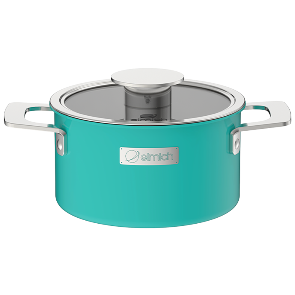 Nồi Inox Liền Khối Elmich Hera - Xanh - 18Cm