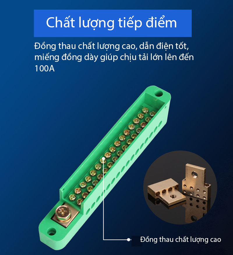 Cầu đấu chia dây điện 1 ra 16 100A FJ116