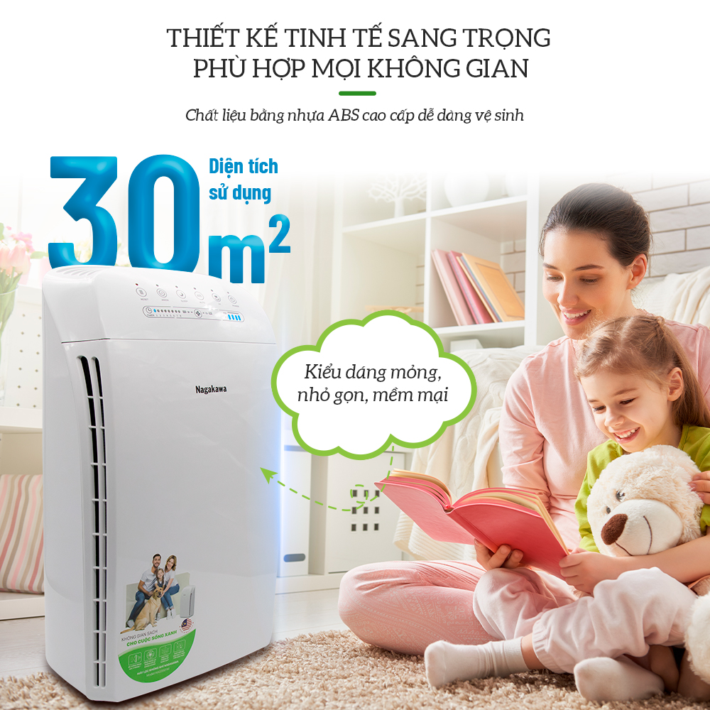 Máy Lọc Không Khí 5 Trong 1 Nagakawa NAG3501M - Hàng Chính Hãng