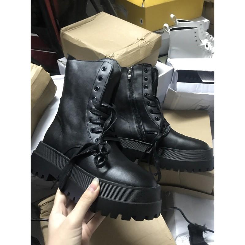 BOOT ULZZANG CAO CỔ CÓ KHOÁ