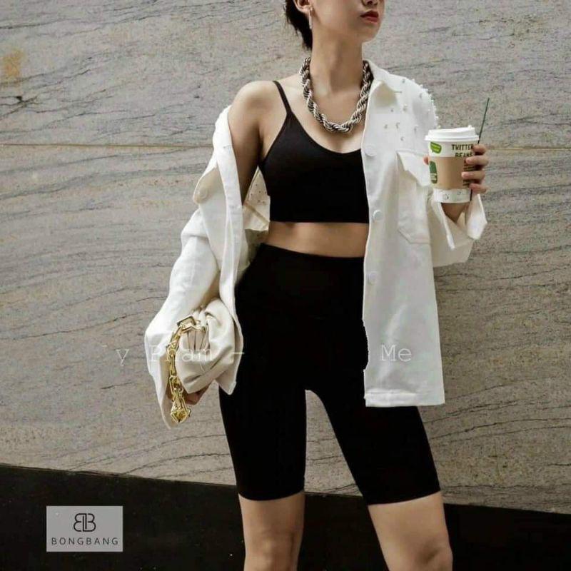 Quần legging đùi Big Size Cho Nữ vải cotton dẻo co dãn 4 chiều siêu thích