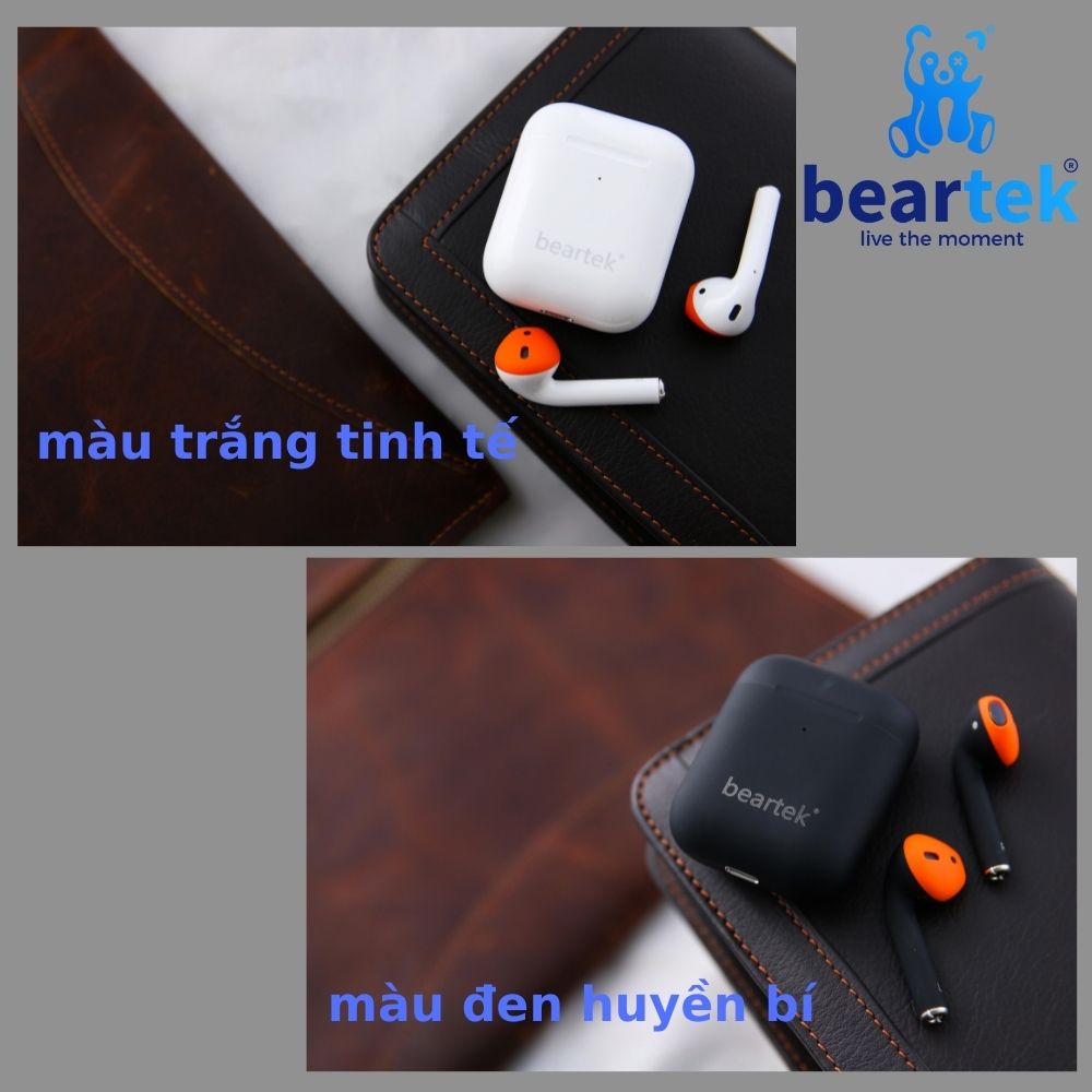 Tai nghe Bluetooth Beartek Bearpods B66 True Wireless cao cấp, có định vị, đổi tên, chạm cảm ứng, cửa sổ kết nối - Hàng chính hãng