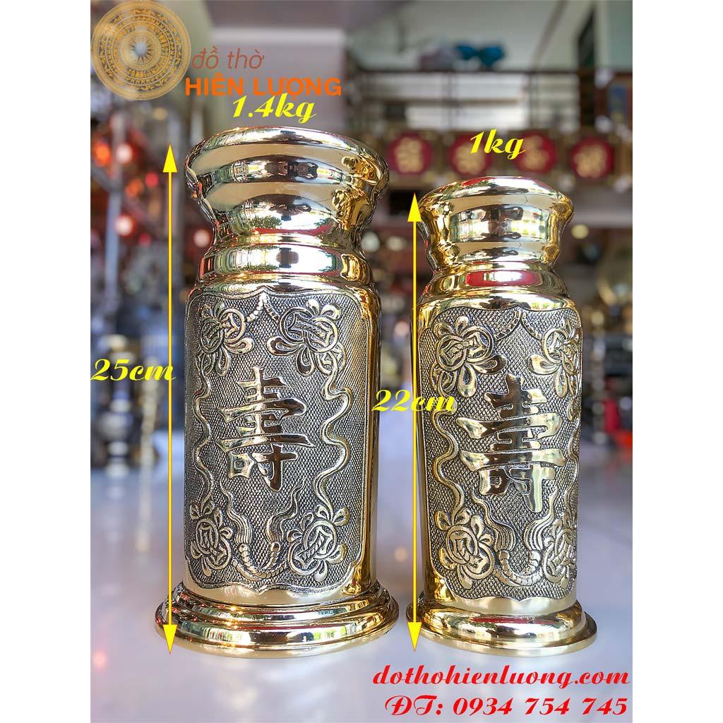 Ống Hương Bằng Đồng Dáng Tròn