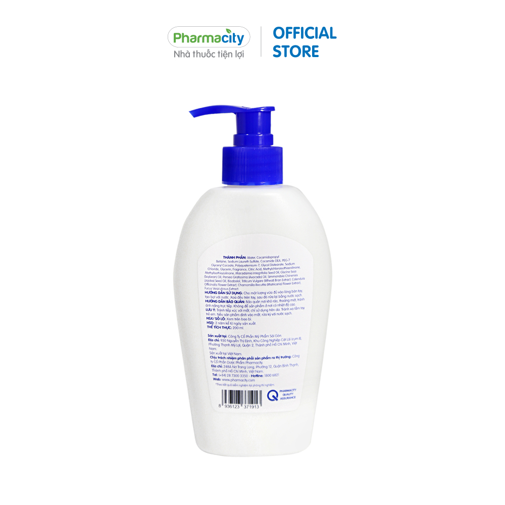 Nước rửa tay bảo vệ khỏi vi khuẩn Pharmacity