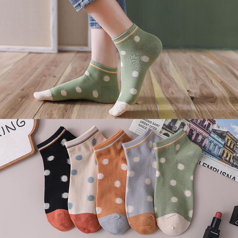 Vớ Nữ Cổ Ngắn Cao Cấp Họa Tiết Cute, Tất Nữ Cotton mềm mịn, thoáng mát khử mùi