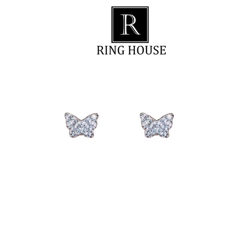 Bông Tai Khuyên Tai Nữ Butterfly Xinh Nhỏ Vàng Bạc Ring House