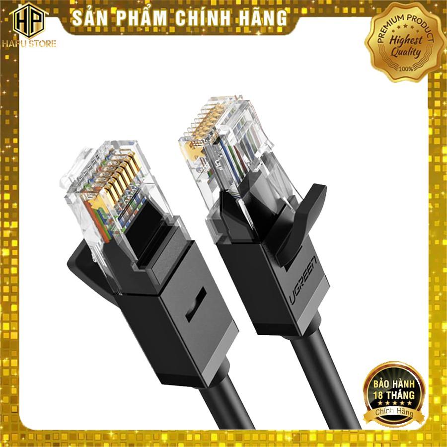 Cáp mạng Cat6 UTP Ugreen đúc sẵn chính hãng màu đen tốc độ Gigabit - Hàng Chính Hãng