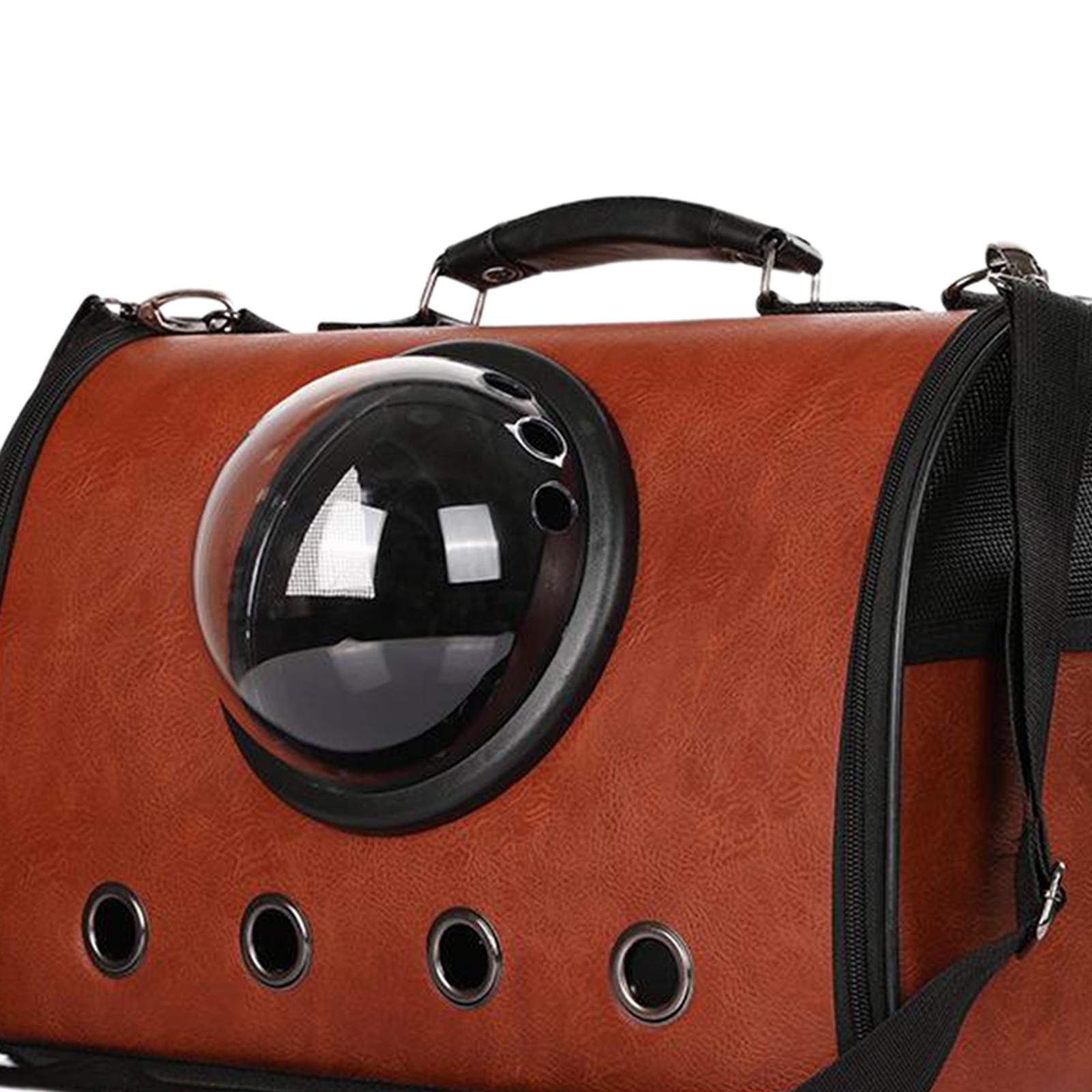Pet Travel Backpack Bag Cat Puppy Dog Carrier Breathable Durable Brown