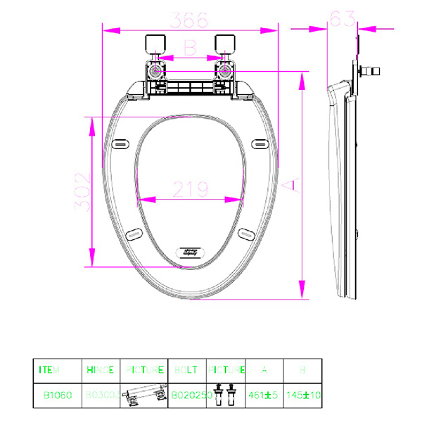 Nắp nhựa dùng cho bồn cầu American Standard nắp đóng êm SCVN4800WT