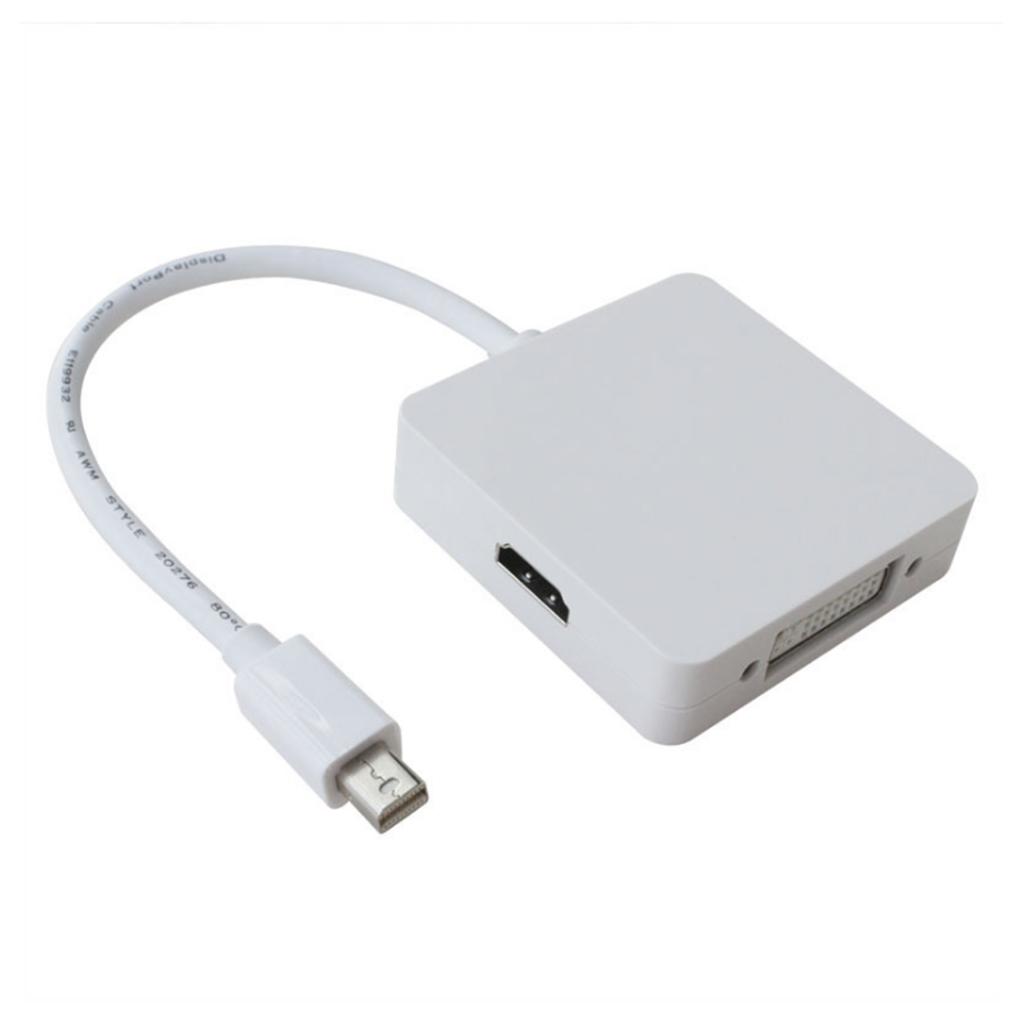 3 In 1 Mini DP To DVI VGA HDMI Adapter Converter Full 4k X 2k Resolution
