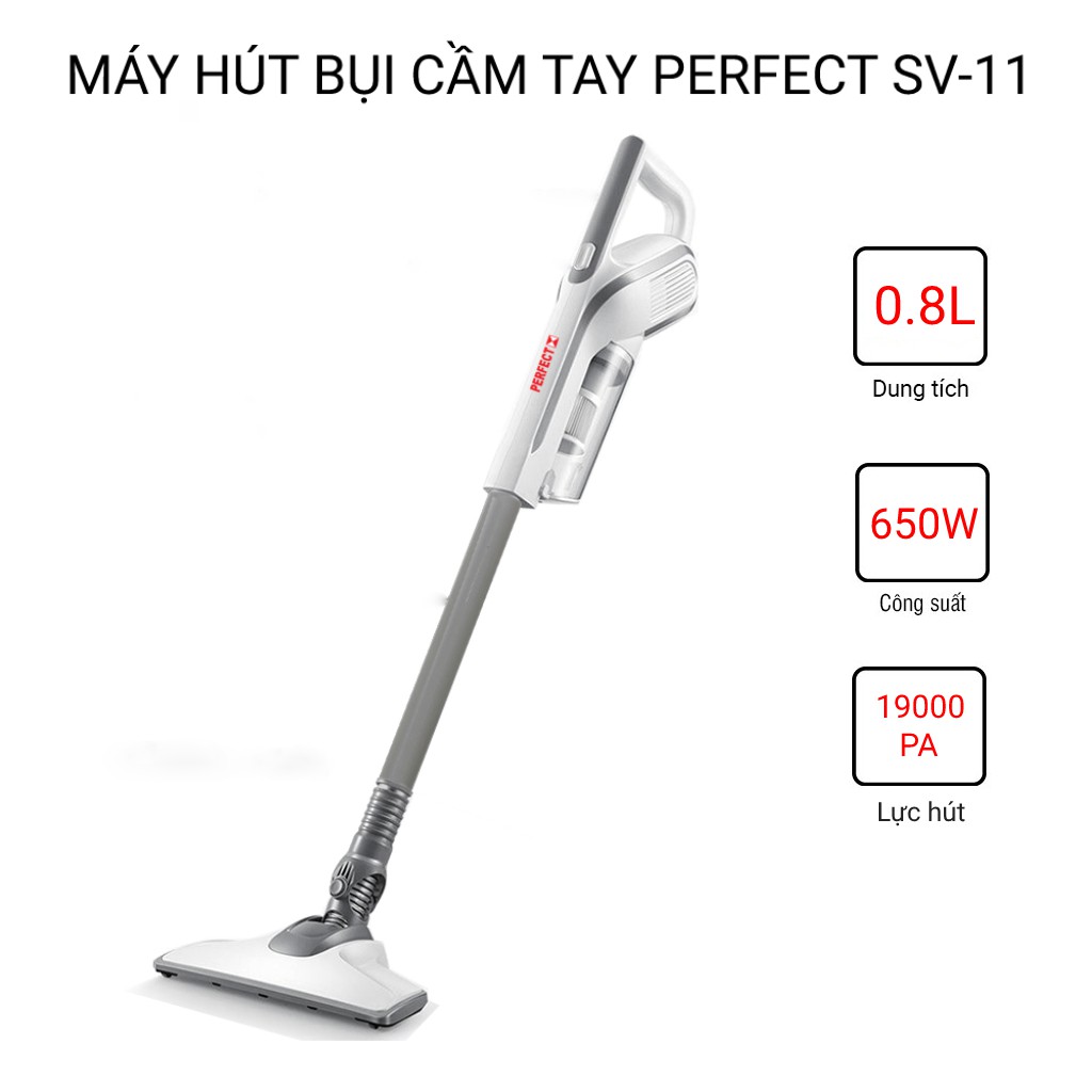 MÁY HÚT BỤI CẦM TAY PERFECT SV-11, công suất 650W, lực hút xoáy, nhỏ gọn tiện lợi, Màu ngẫu nhiên-Hàng chính hãng