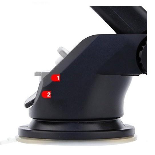 Giá đỡ kẹp điện thoại trên xe hơi, ô tô kéo dài, thu hẹp 360 độ cao cấp
